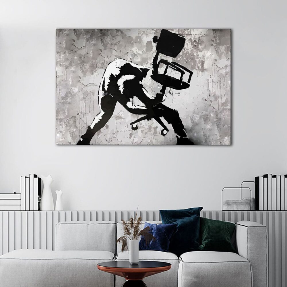 3 panels chair smash canvas art