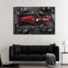 1 panels red Formula 1 pit stop canvas art