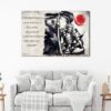 1 panels samurai fighter motivation canvas art
