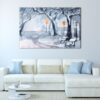 1 panels snow park painting canvas art