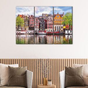 3 panels Amsterdam canvas art
