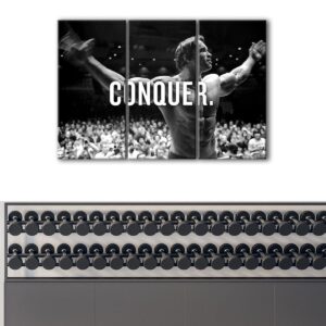 3 panels arnold schwarzenegger conquer canvas art