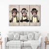 3 panels three wise monkeys canvas art