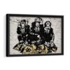 3 wise monkeys framed canvas black frame
