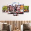 5 panels Amsterdam canvas art