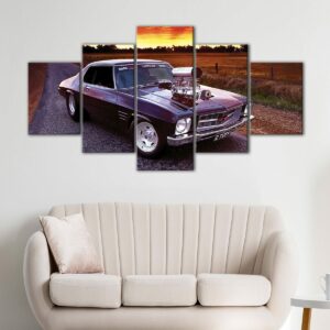 5 panels Dodge Charger canvas art
