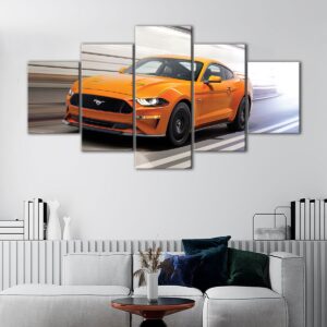 5 panels ford mustang canvas art