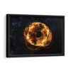 Black Hole in Fire framed canvas black frame