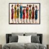 Masai Mara african art floating frame canvas
