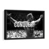 arnold schwarzenegger conquer framed canvas black frame