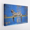 banksy bronx zoo leopard stretched canvas