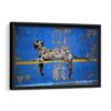 bronx zoo leopard framed canvas black frame