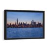 chicago skyline seaside framed canvas black frame