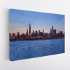 chicago skyline seaside stretched canvas
