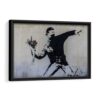 flower thrower framed canvas black frame