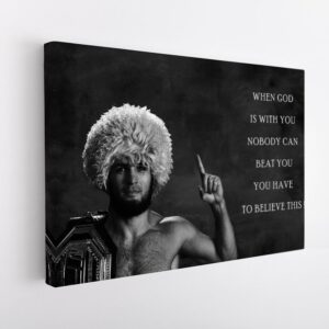 3 panels habib mma motivation canvas art