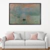 impression sunrise claude monet floating frame canvas