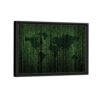 matrix world map framed canvas black frame