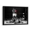 muhammad ali knockout framed canvas black frame