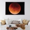 red moon floating frame canvas