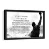 rocky balboa Quote framed canvas black frame