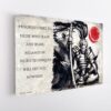 samurai fighter motivation stretched canvas