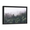 smoky forest framed canvas black frame