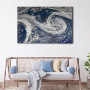 5 panels earth view canvas art