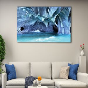 5 panels ice cave abstract canvas art