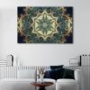 1 panels mandala fractal canvas art