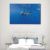 1 panels shark underwater canvas art