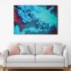 1 panels turquoise marble canvas art