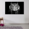 3 panels black and white tiger canvas art