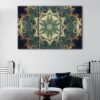 3 panels mandala fractal canvas art