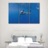 3 panels shark underwater canvas art