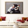 banksy dj monkey floating frame canvas