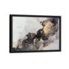 black and grey marble framed canvas black frame