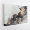 black and grey marble stretched canvas
