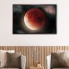 blood moon floating frame canvas