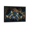 blue and bronze fracta framed canvas black frame