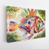  tableau sur toile imprimée poisson coloré
