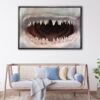 giant shark mouth floating frame canvas