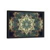 mandala fractal framed canvas black frame