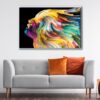 rainbow face floating frame canvas