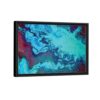 turquoise marble framed canvas black frame