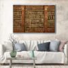 vintage bookshelf floating frame canvas