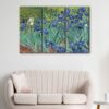 3 panels Irises canvas art