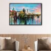 charles bridge giclee floating frame canvas