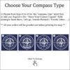 navy blue world map - custom compass