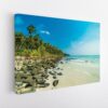 rocky beach stretched canvas